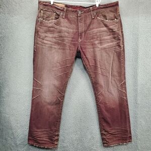 Rivet De Cru Jeans Andrew Relaxed Straight Mens 50x34 Red